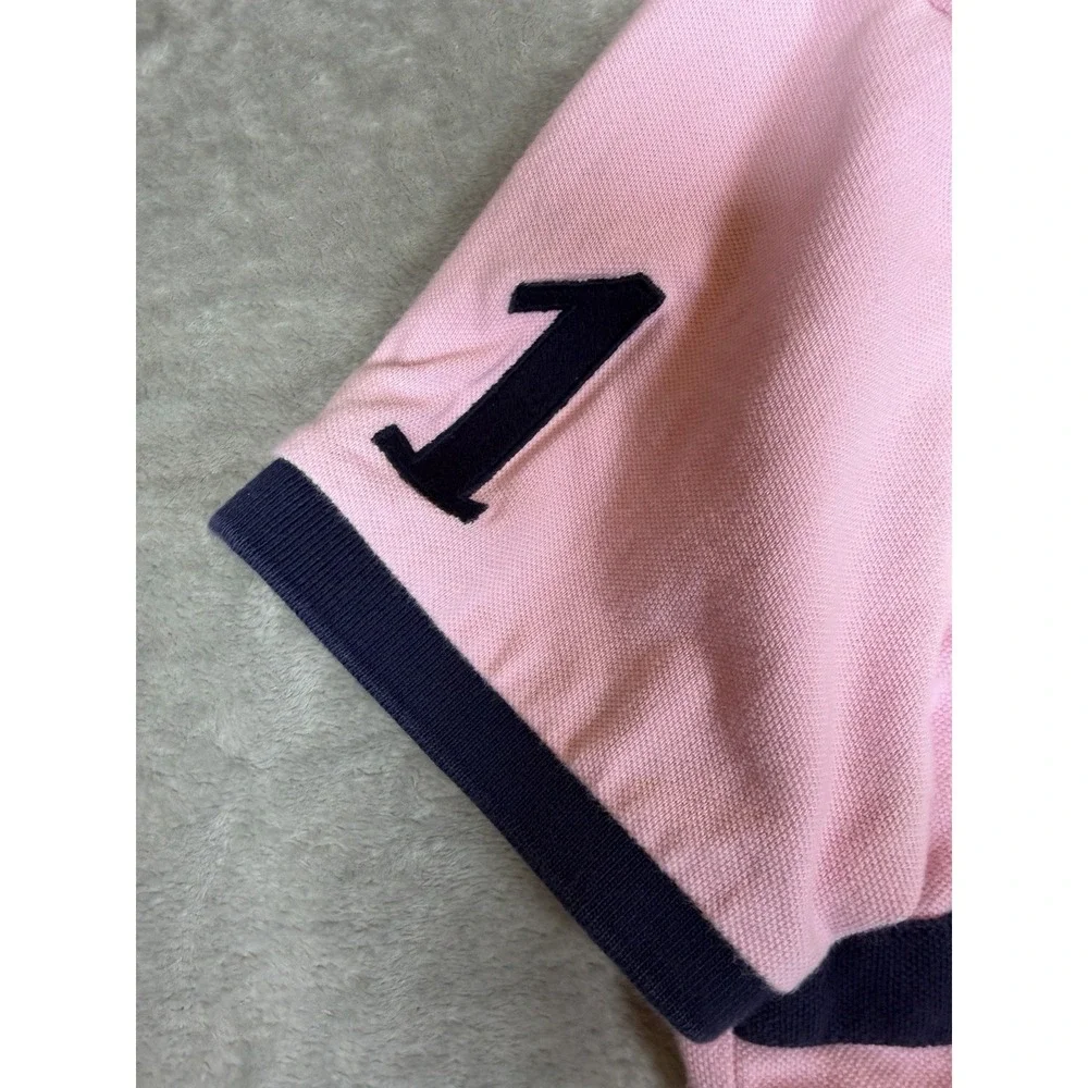Polo Ralph Lauren Custom Slim Fit Polo Shirt Women's M Pink Big Pony Rugby USA